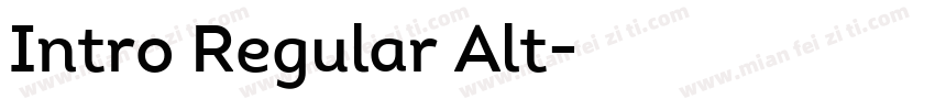 Intro Regular Alt字体转换